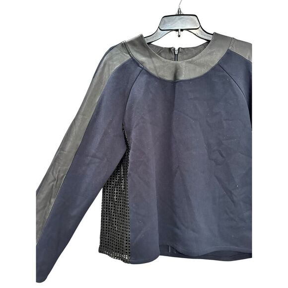 Madewell Leather and Blue Top - Size M - Pre-owned - Picture 2 of 4